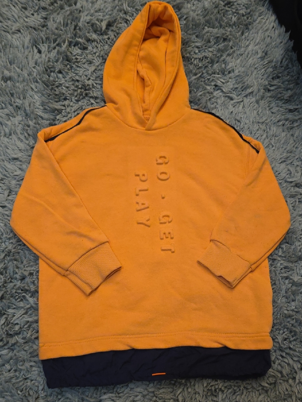 Zara Orange Hooded Sweatshirt Size 6
